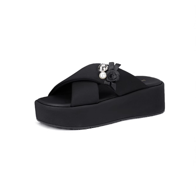 JESSICA SOPHIA Slide Slippers Women's Black