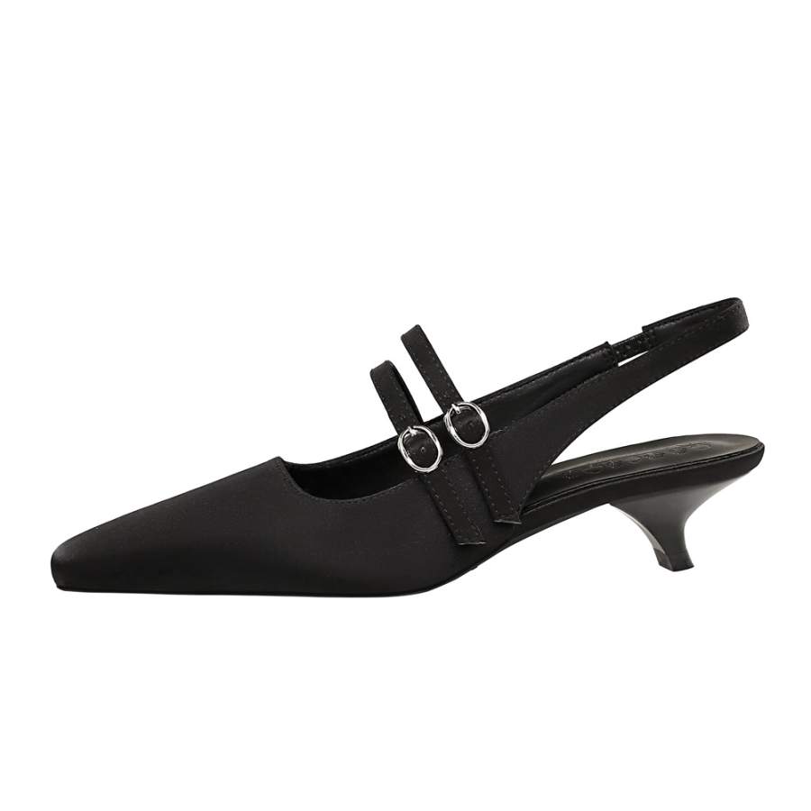 QITUMAUL Flared Heel High Heels Women's