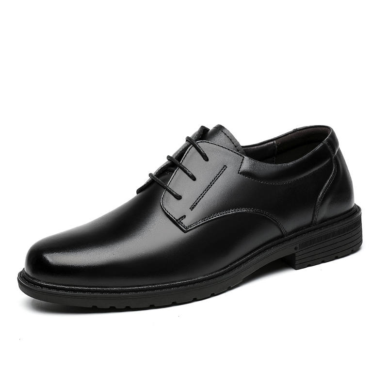 Shanpijiang Top Grain Cow Leather Casual Shoes Men's Black