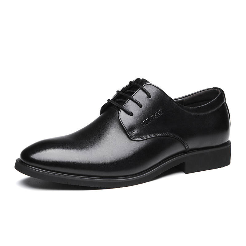 Mulinsen Cow Split Leather Dress Shoes Men's Black