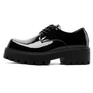 ZHENRAN Microfiber Leather Casual Leather Shoes Men's Black