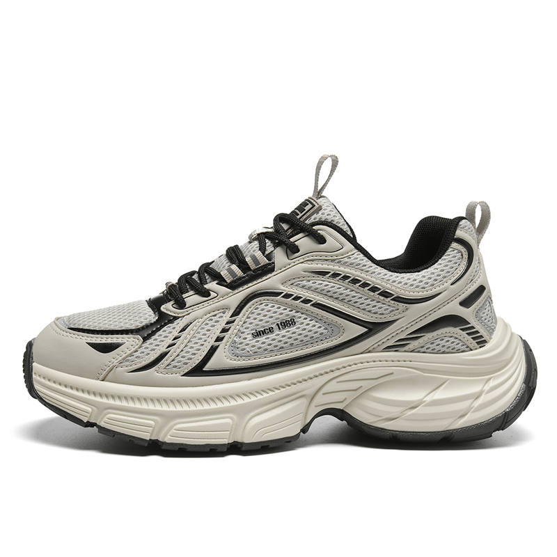 AOKANG Cushioning Slip Resistant Abrasion Resistant Lightweight Height Increasing Low top Chunky Sneakers Men's