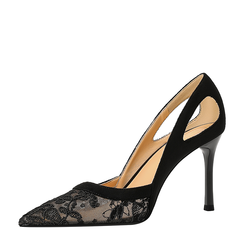 LIKE Slim Heel High Heels 8cm Women's Black