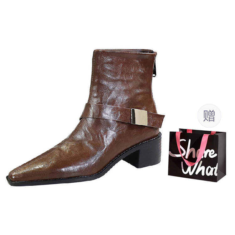 BIGTREE BIGTREE Ankle Boots Women's Dark Brown, Black