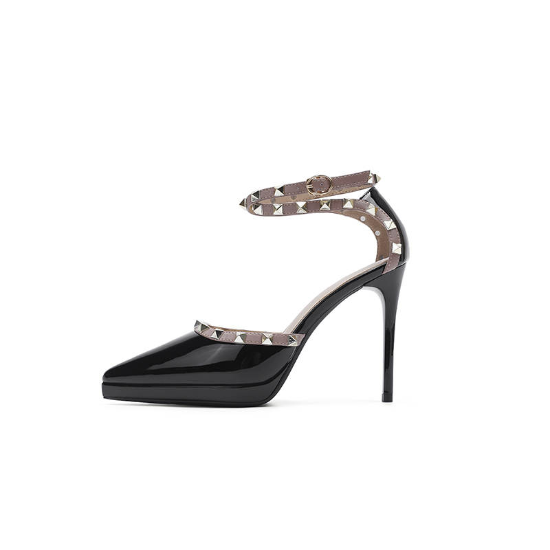 Zubumei Microfiber Leather Slim Heel High Heels Women's