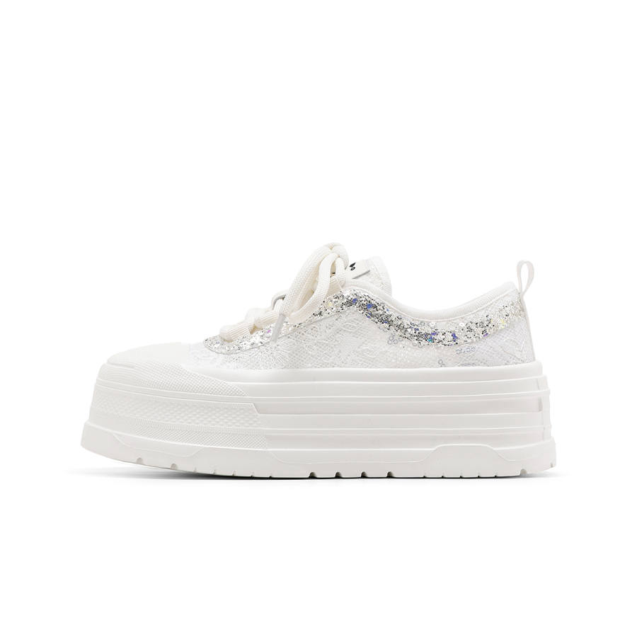 C°BANNER Fabric Balance Height Increasing Casual Shoes Women's