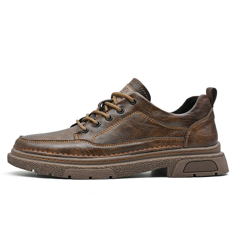 GONGNIUMEILI Cow Split Leather Men's Casual Shoes Men's