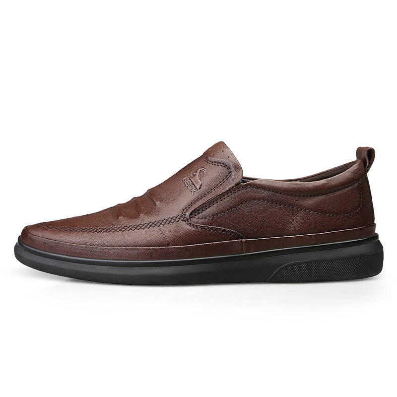 BECK Casual Leather Shoes Men's Low Top Black