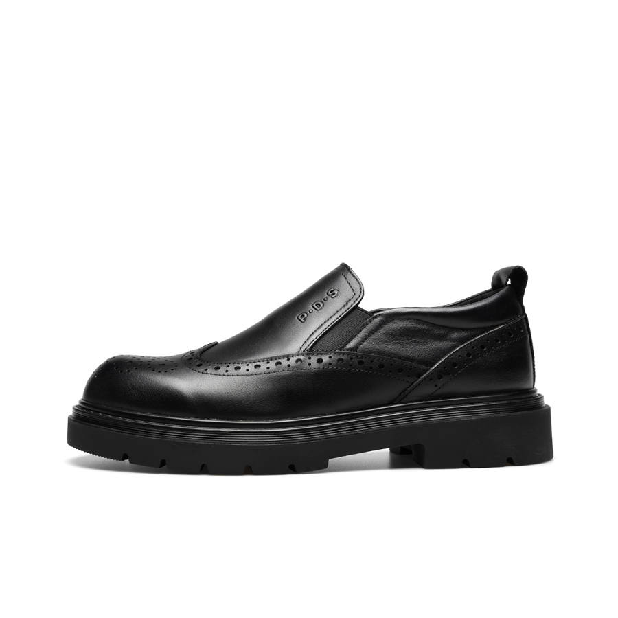 PARDASAUL Cow Leather Casual Shoes Men's Black