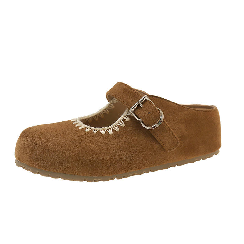 TIMSVOL Rubber Sole Abrasion Resistant Abrasion Resistant Closed Toe Slippers Women's