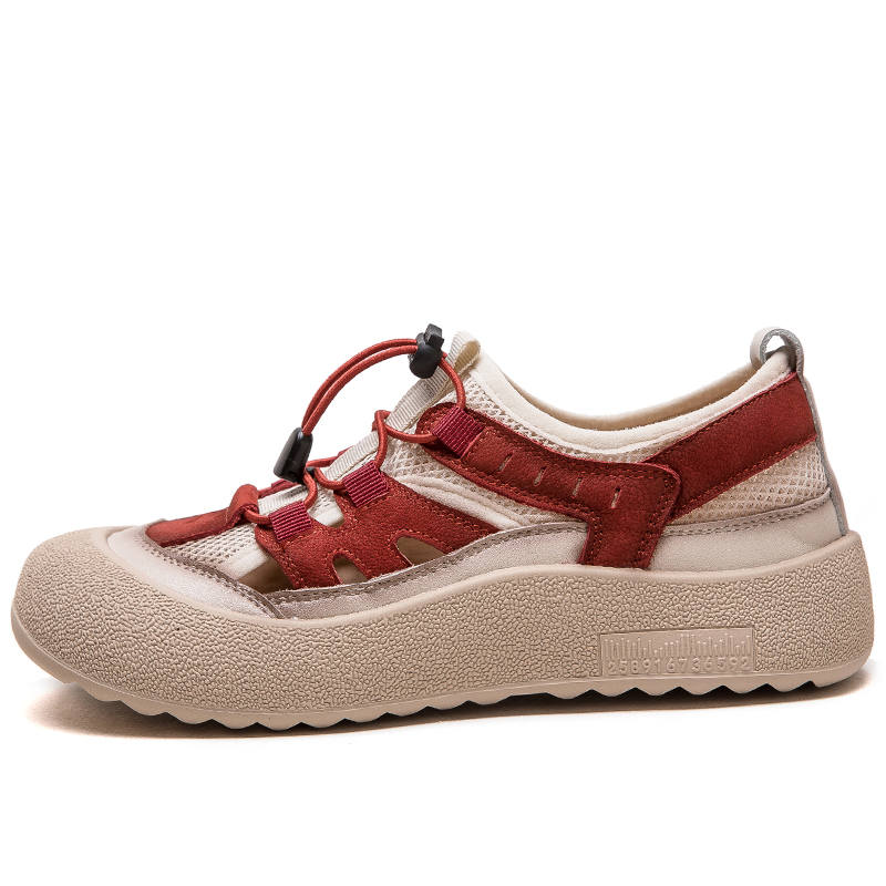 JIEZHOU Top Grain Cow Leather Low top Casual Shoes Women's