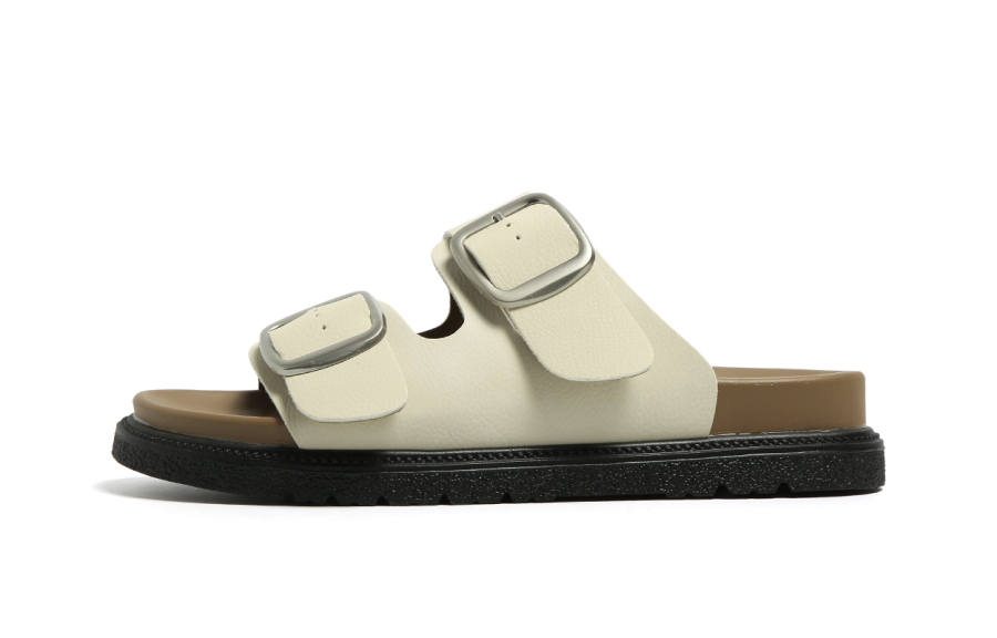 FOREVER 21 Quiet, Odor Resistant, Abrasion Resistant Slide Slippers Women's Beige