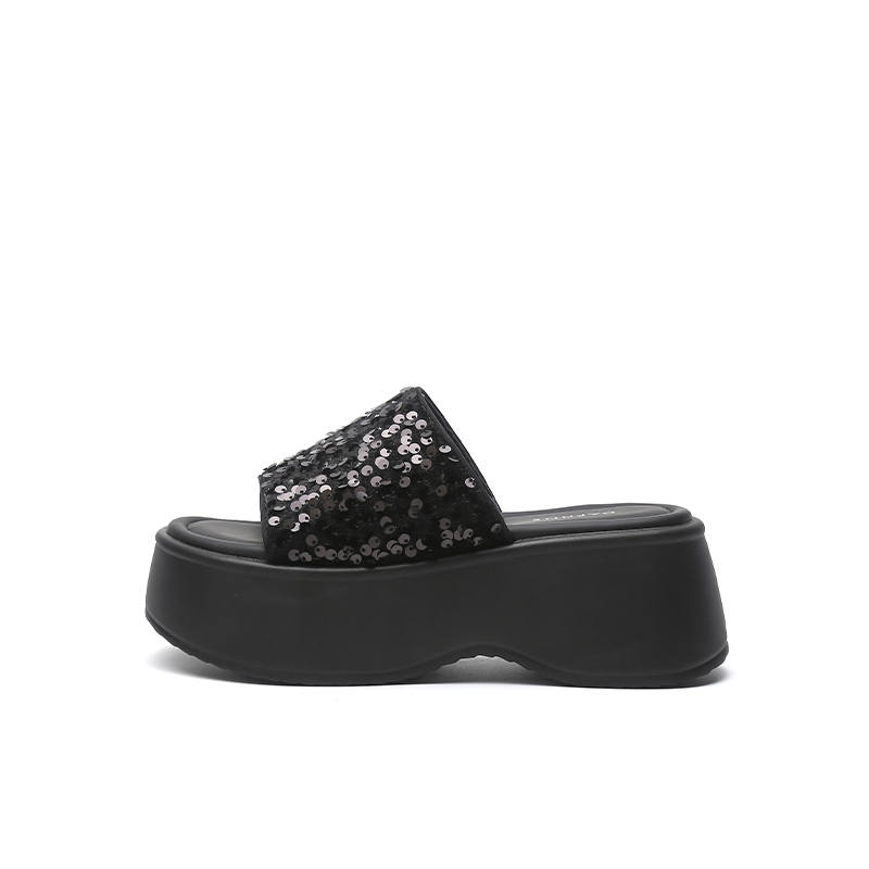 DAPHNE DAPHNE Slide Slippers Women's Black/Silver