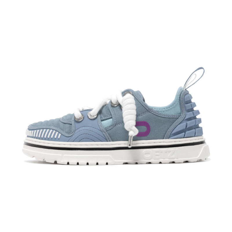 OETZI Skateboard Shoes Unisex Low Top Sky Blue