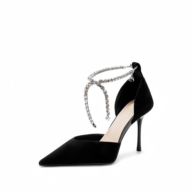 ANGEL BOY Slim Heel High Heels Women's Black
