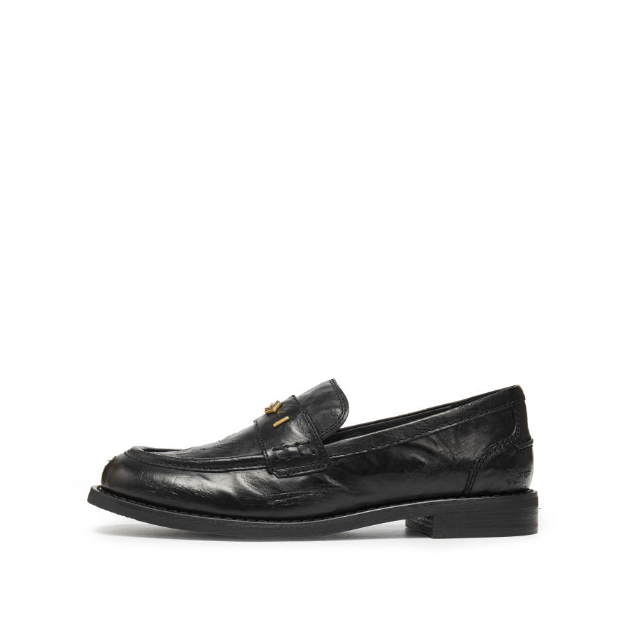 Staccato Dark Tea Count Cow Leather Loafers Women's