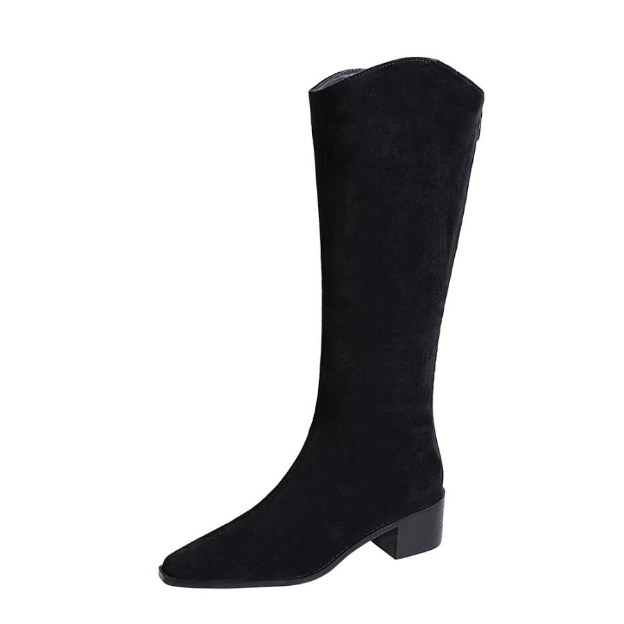 QITUMAUL Suede Knee high Boots 4.5cm Women's