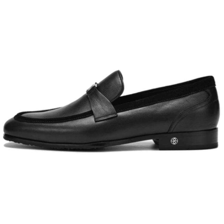 RARE Cow Leather Loafers 2.5cm Men's Black