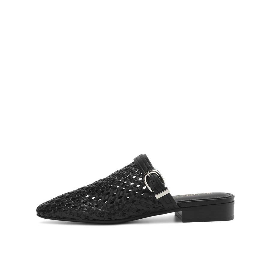 Rosa Bianca Cut Out Woven Closed Toe Slippers Women's