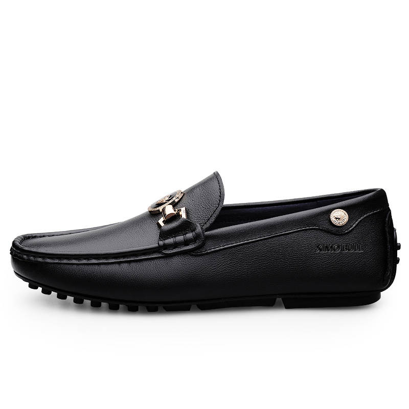 XIMO BULL Gommino Loafers Men's Black/White