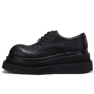 SUFEIDIMAN Top Grain Cow Leather Casual Shoes Men's Black