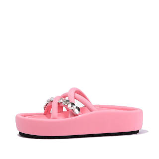 BELLALILY Rubber Sole Slip Resistant Slip Resistant Slide Slippers Women's