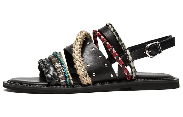 Beau Today Bohemian Style Cow Leather Roman Sandals Women's