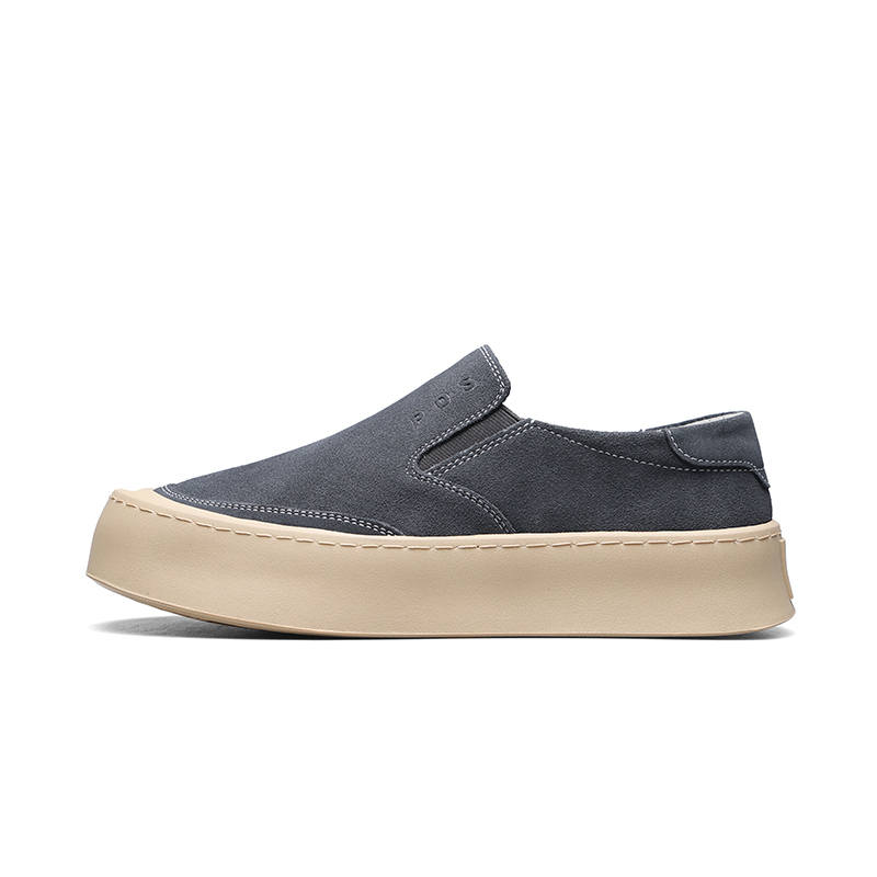 PARDASAUL Cow Split Leather Men's Casual Shoes Men's Dark Gray