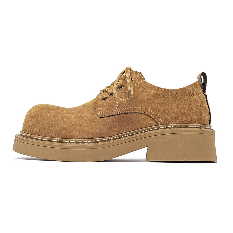 LUOMAIKE Suede Casual Shoes Men's Apricot