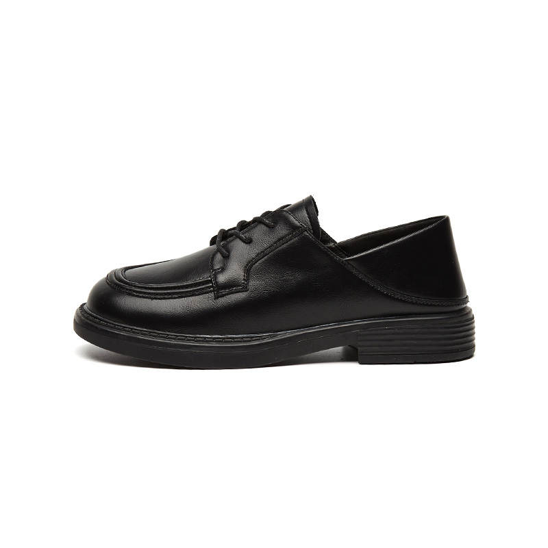 DAPHNE DAPHNE Cow Split Leather Loafers 3cm Women's Black