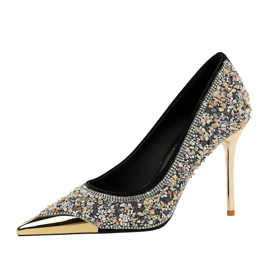 QITUMAUL High Heels Women's Apricot