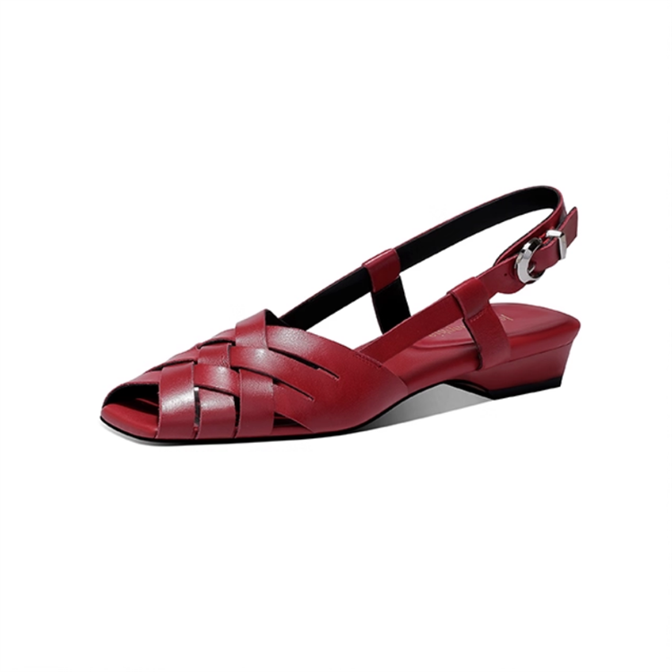 JESSICA SOPHIA Cow Leather One Strap Sandals Women's