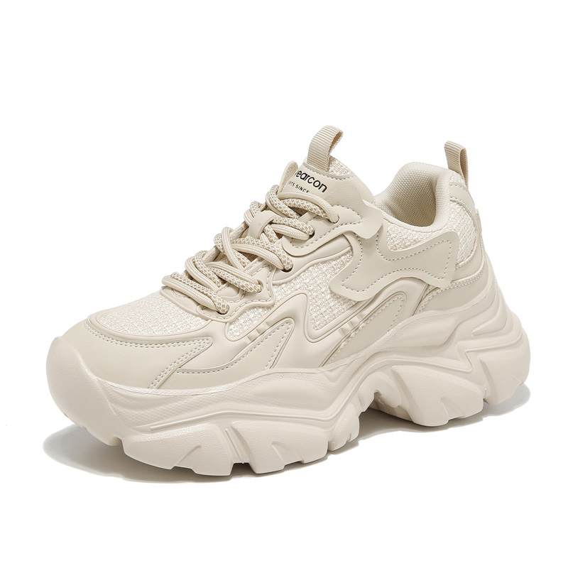 YEARCON YEARCON Textile, Synthetic Leather Low top Platform Height Increasing Women's