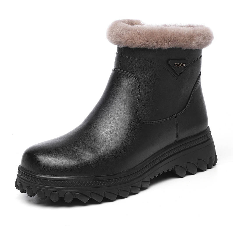 XINNUO Thermal Short Snow Boots Women's Black