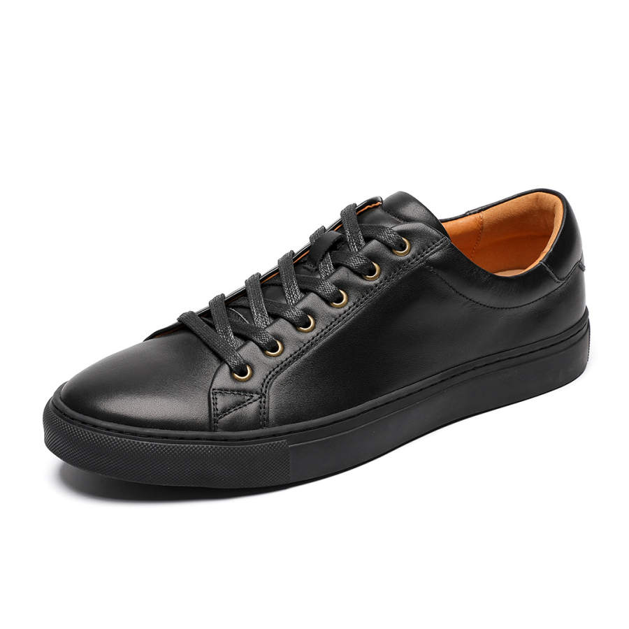 Devanro Devanro Top Grain Cow Leather Abrasion Resistant Breathable Low top Skateboard Shoes Men's