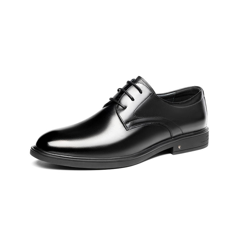 LAORENTOU Top Grain Cow Leather Dress Shoes Men's Black