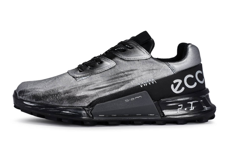 Ecco Ecco Cushioning Slip Resistant Low top Running Shoes Men's Black Silver