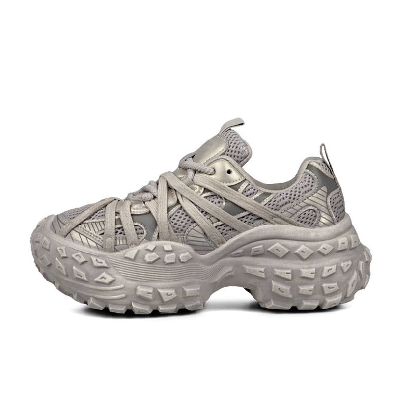 LIANGHUO Low top Chunky Sneakers Women's Champagne