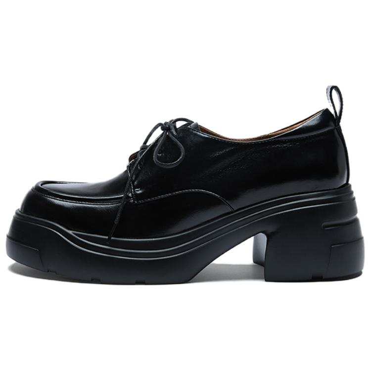 Le Saunda Cow Leather Casual Shoes Women's Dark Stone Black