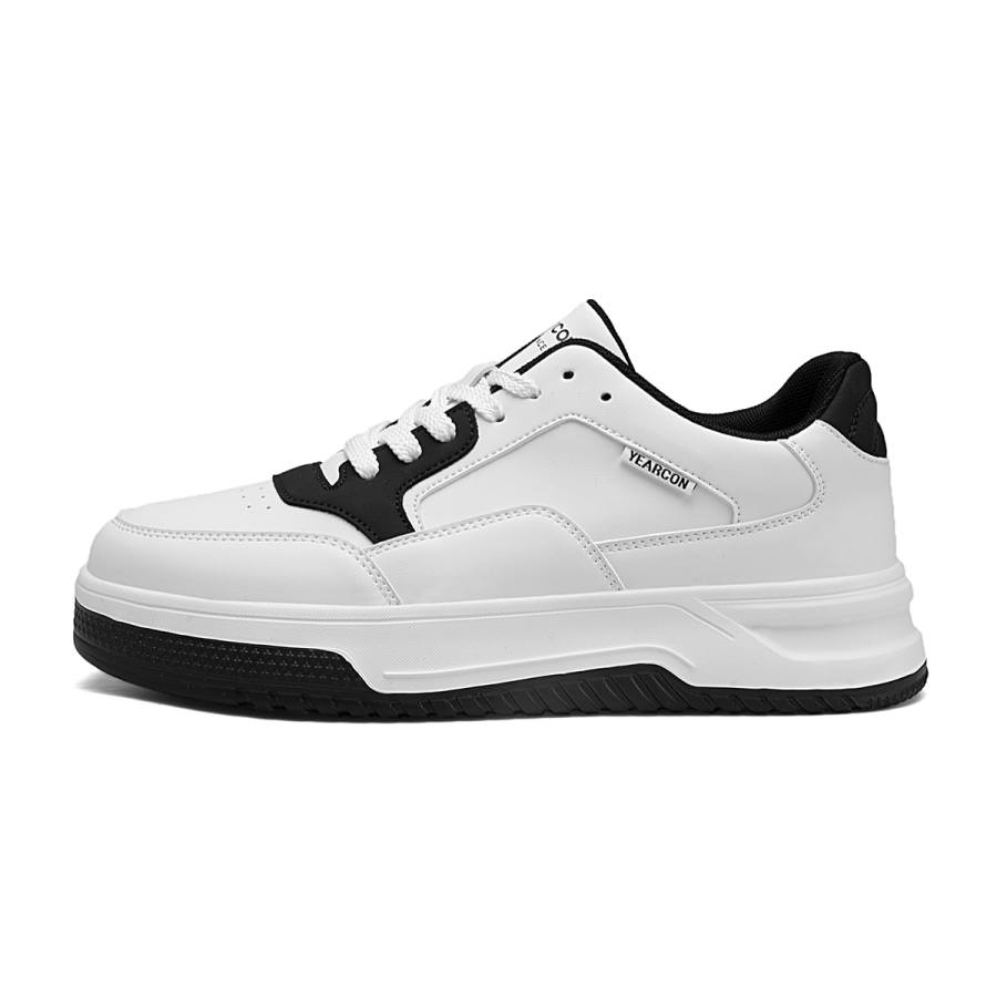 YEARCON Skateboard Shoes Men's Low Top White/Black, White/Dark Blue