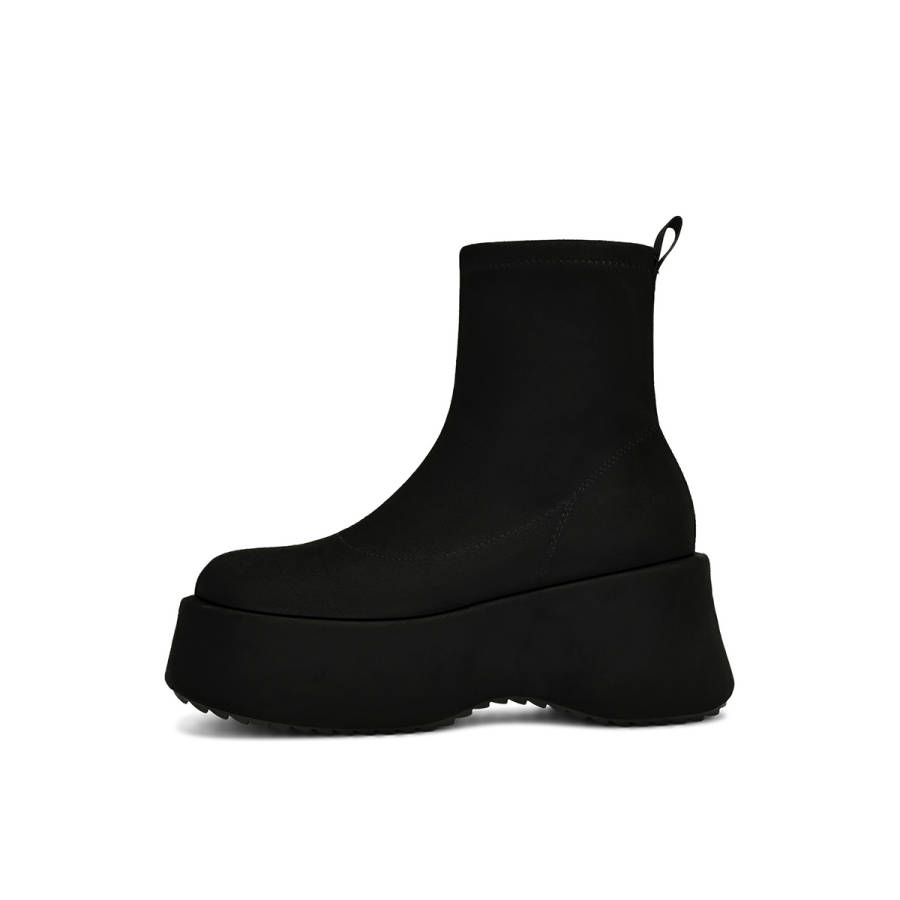 BOERDIQI Crew Stretch & Sock Boots 7cm Women's Black