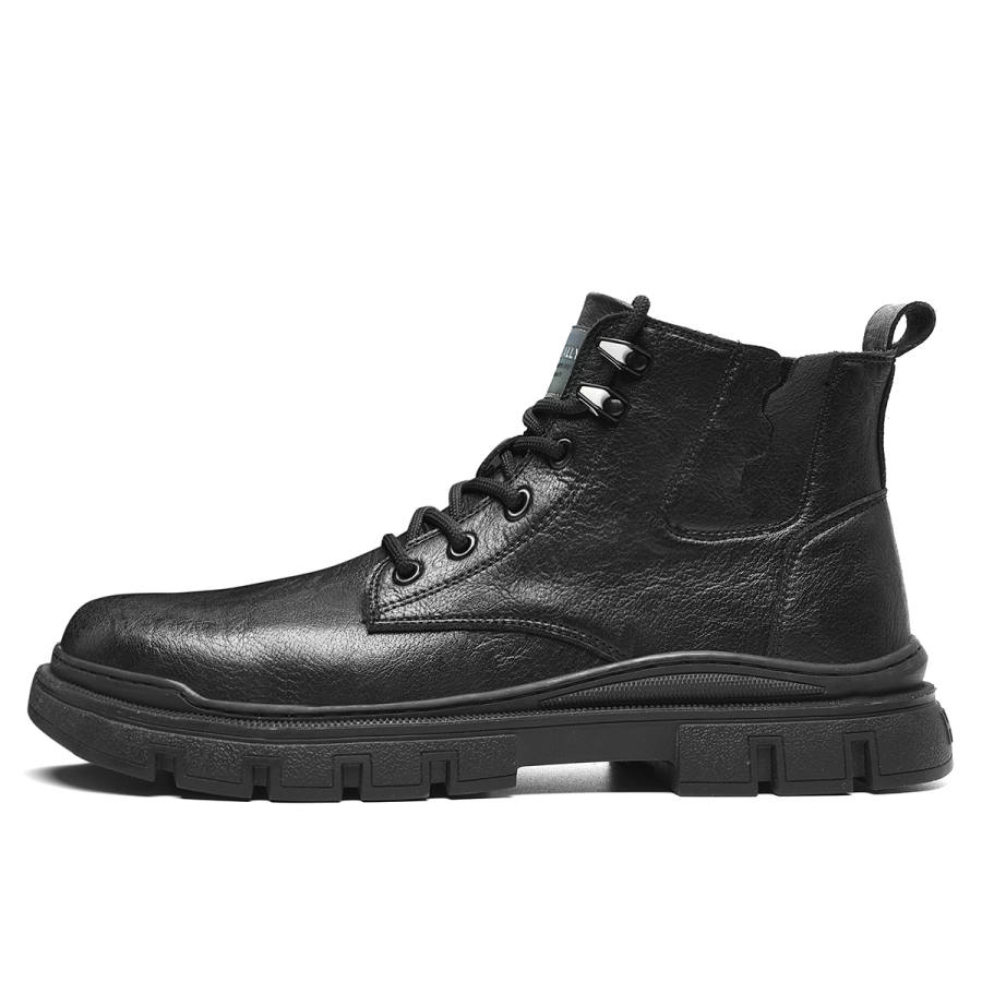 HLA Trendy Outdoor British Style Fashion Fleece Lined 10cm Combat Boots Men's