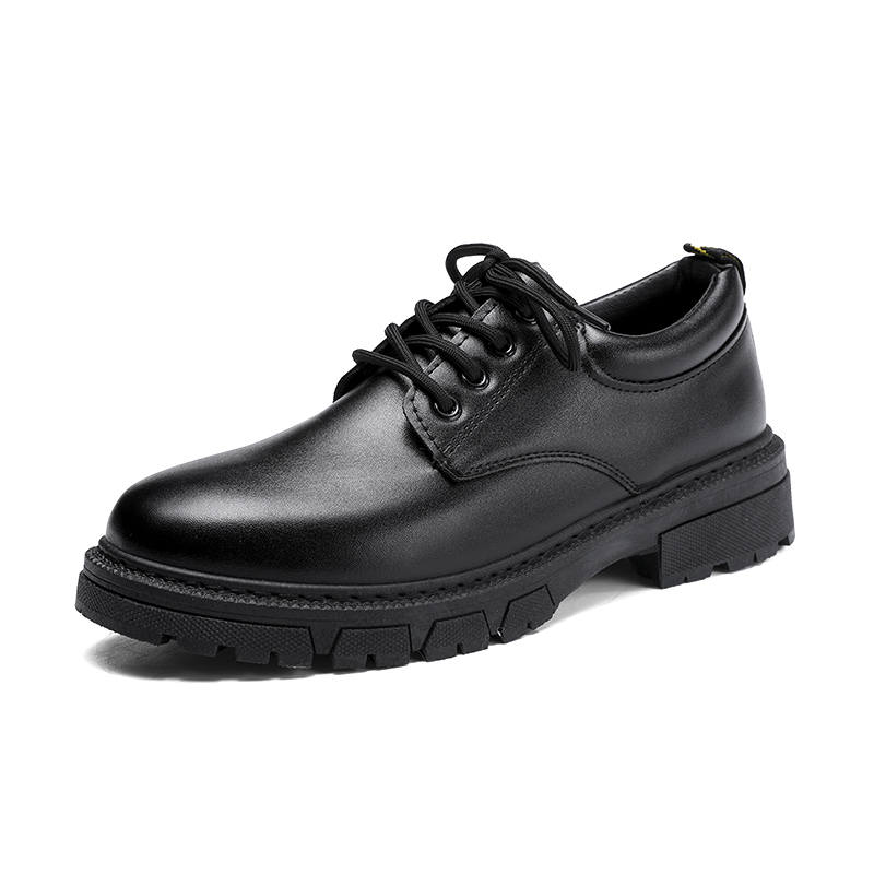 SHOUBA Microfiber Leather Casual Shoes Men's Black