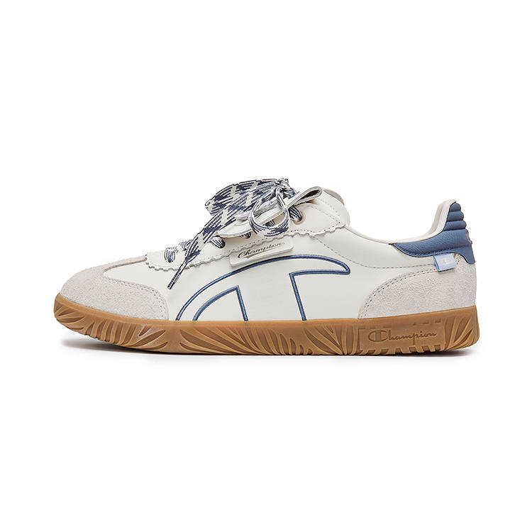 Champion T Trainers German Army Trainers Champ T Trainer Low top Skateboard Shoes Men's Milk White/Vintage Indigo