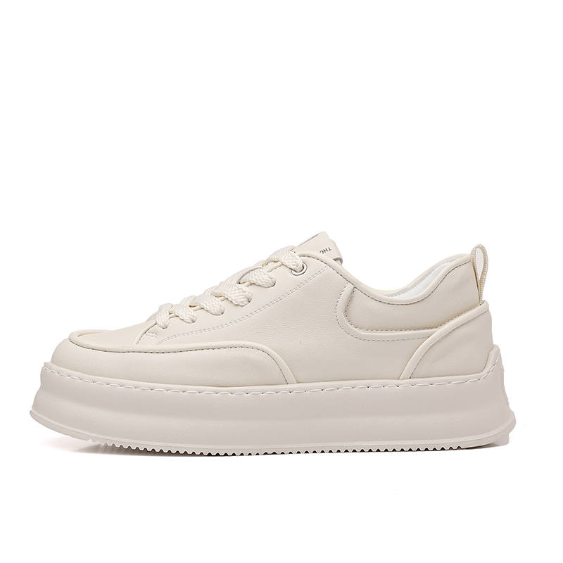 SHUPATE Leather Low top Skateboard Shoes Men's Beige