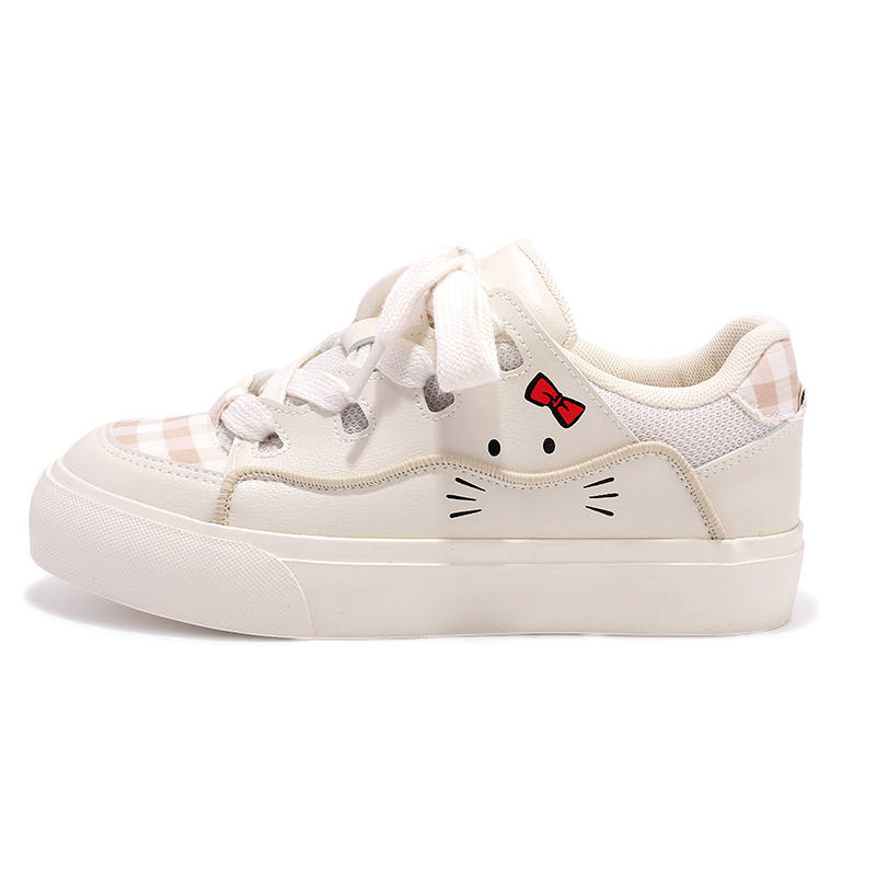 SNXR Microfiber Leather Cushioning Abrasion Resistant Cushioning, Wear Resistant Low top Skateboard Shoes Women's Beige