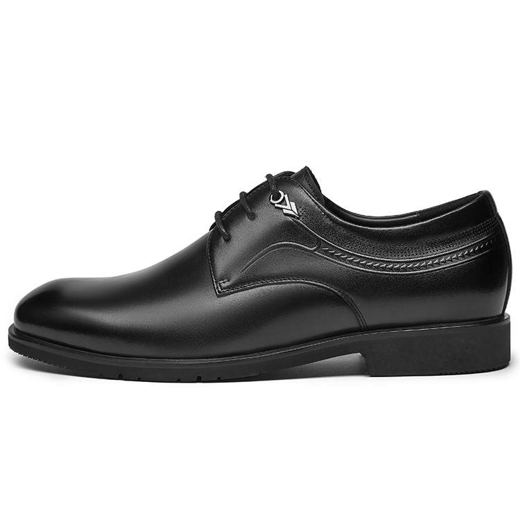 KANGNAI Top Grain Cow Leather Minimalist Formal Wear Shoes Men's Black