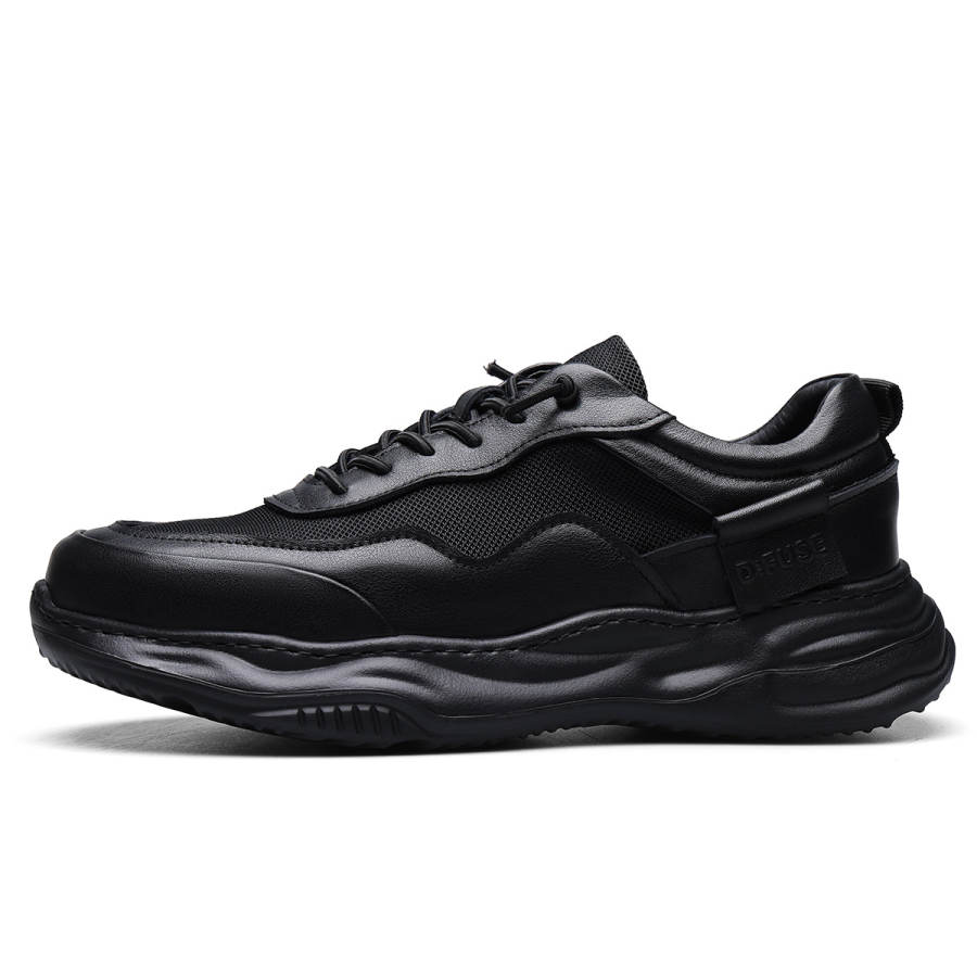 D:FUSE SCANDINAVIA D FUSE SCANDINAVIA Cow Leather Low top Casual Shoes Men's Black