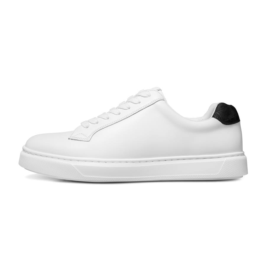 THOM WILLS Casual Versatile White Sneakers Stylish Skateboarding Shoes Men's White