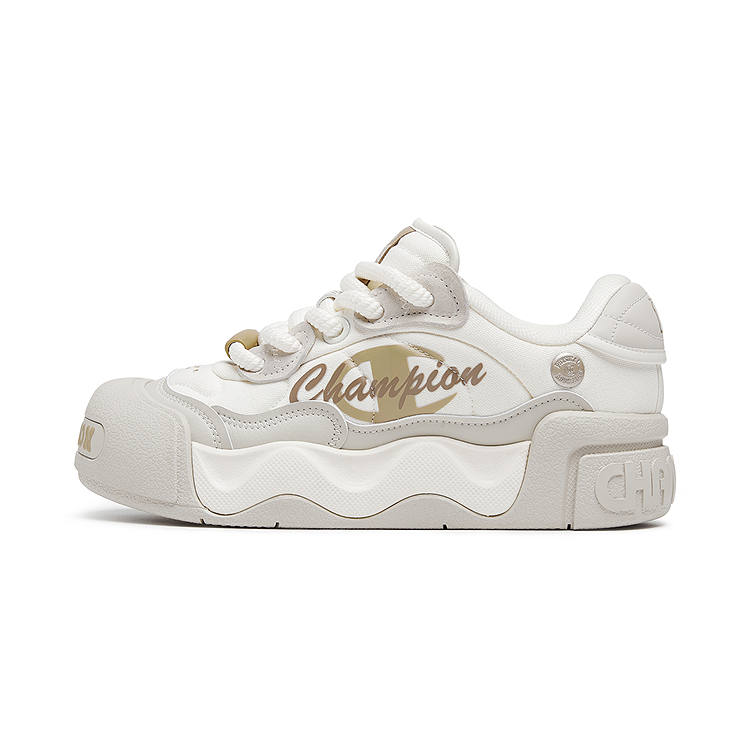 Champion Low Sugar Puffy Shoes Synthetic Leather, Textile Balance Low top Skateboard Shoes Women's